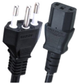 brazil standard power cord 3 prong CEE7/7  power plug to IEC-60320-C13ac extension kettle power cord